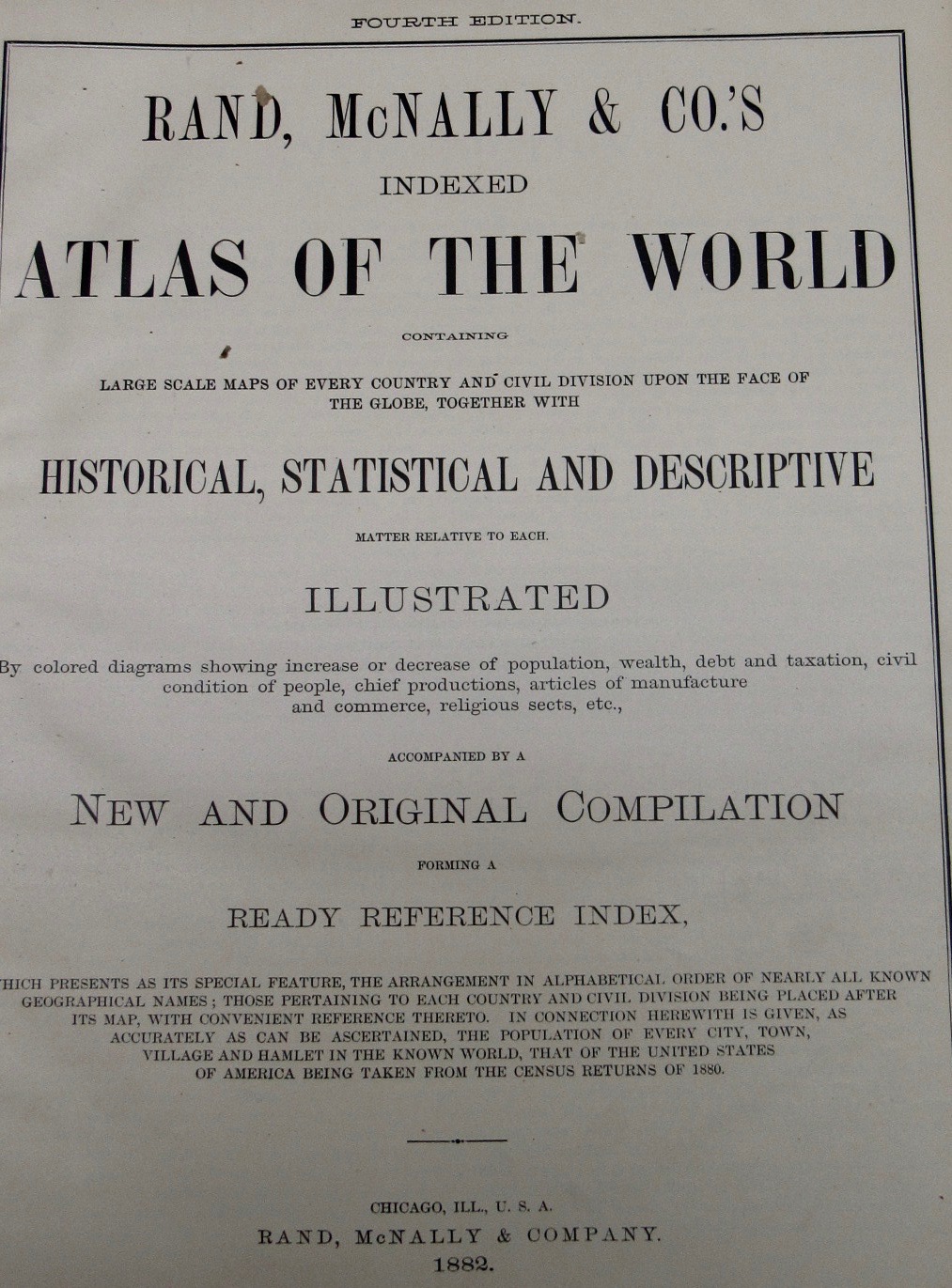 Rand McNally & Co's Indexed Atlas of the World Historical and ...