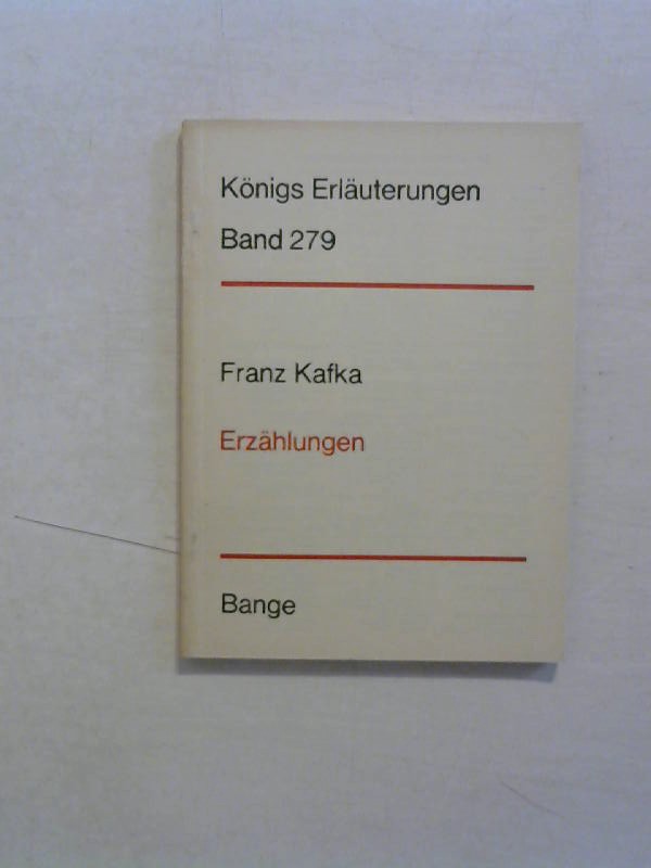 Franz Kafka - Erzählungen. - Brinkmann, Karl