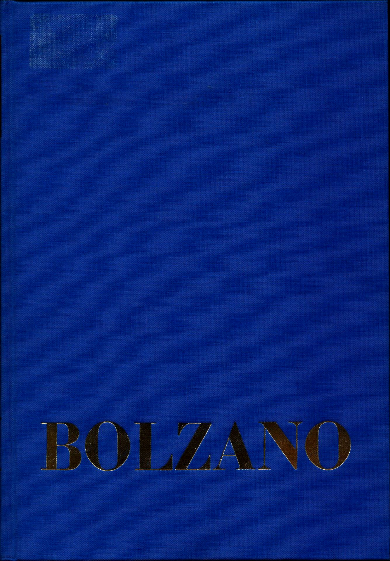 Wissenschaftslehre in 12 Bänden Komplett Reihe 1 : Schriften Band 11 - 14 - Bolzano, Bernard und Jan Berg