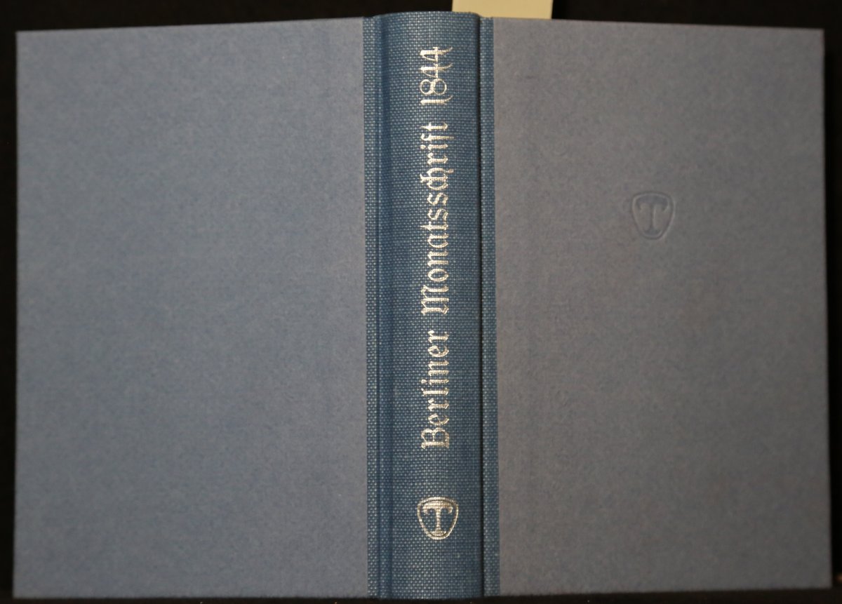 Berliner Monatsschrift. Heft 1 (= alles Erschienene). Nachdruck der Ausgabe 1844 mit einer neuen Einleitung von Alfred Estermann. - Buhl, Ludwig (Hrsg.)