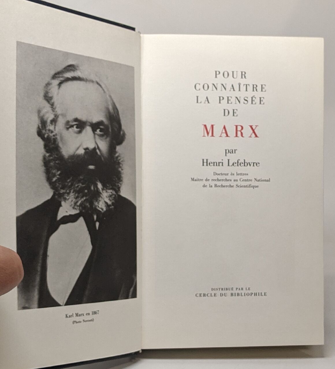 Pour connaitre la pensée de Marx by Lefebvre Henri (1990) crealivres