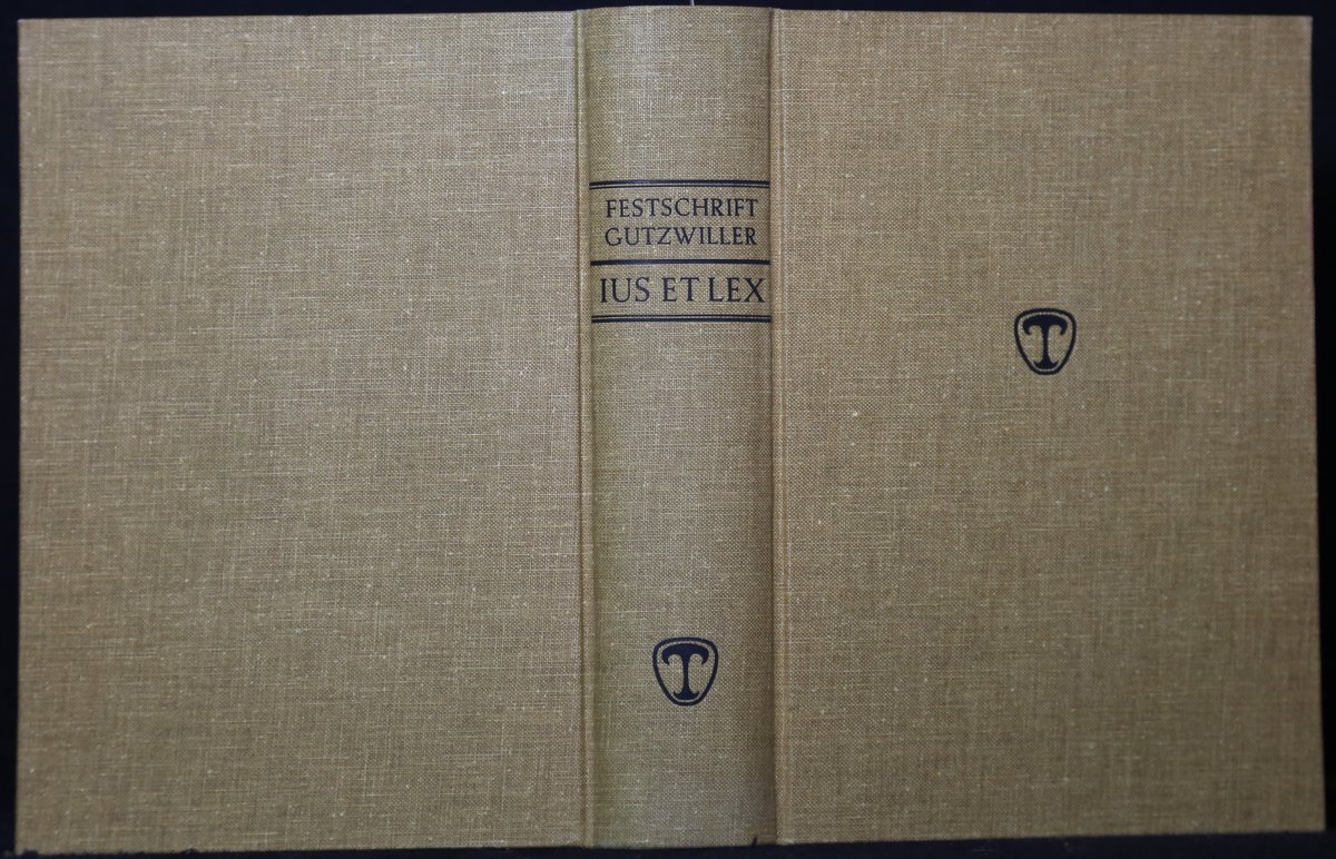 Ius et Lex: Festgabe zum 70. Geburtstag von Max Gutzwiller. Neudruck der Ausgabe Basel 1959.