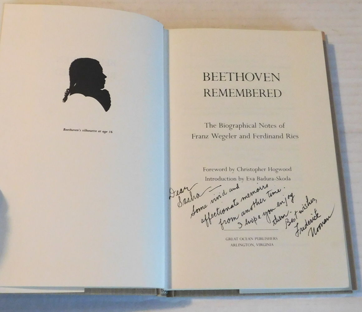 Beethoven Remembered The Biographical Notes of Franz Wegeler and Ferdinand Ries