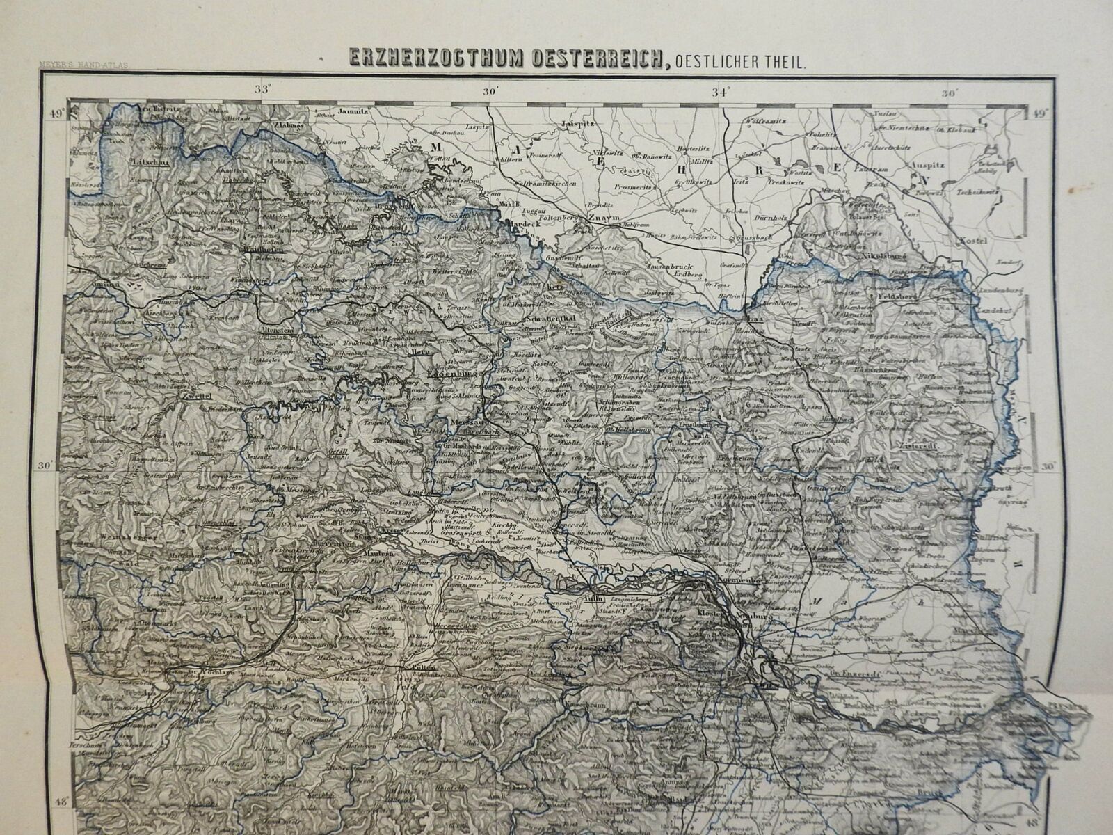 Eastern Austria Hapsburg Empire Vienna 1873 Ravenstein detailed German