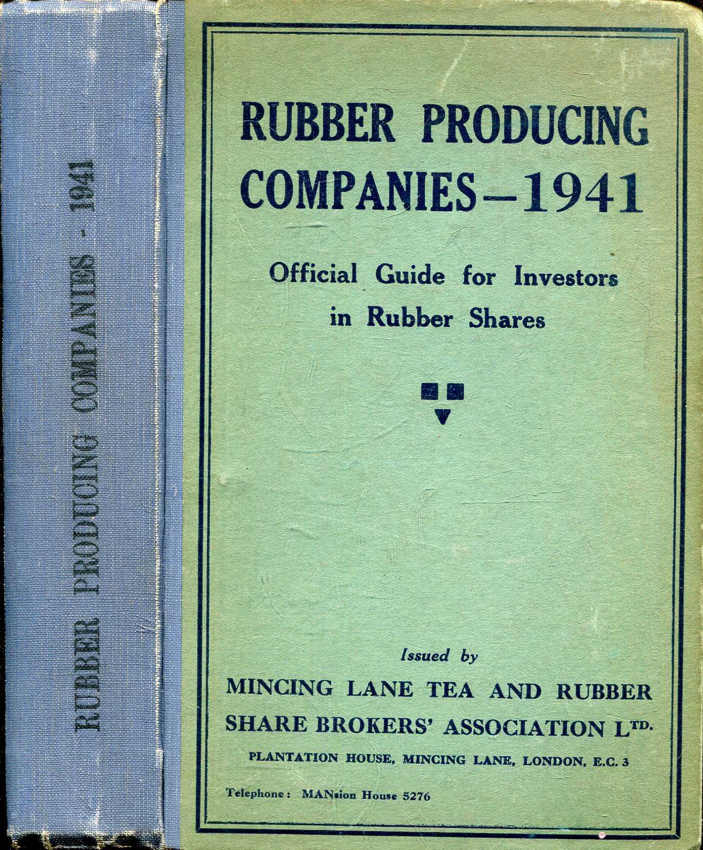 Rubber Producing Companies 1941 with List of Directors & Secretaries