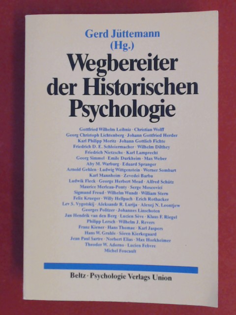 Wegbereiter der historischen Psychologie. - Jüttemann, Gerd (Herausgeber)