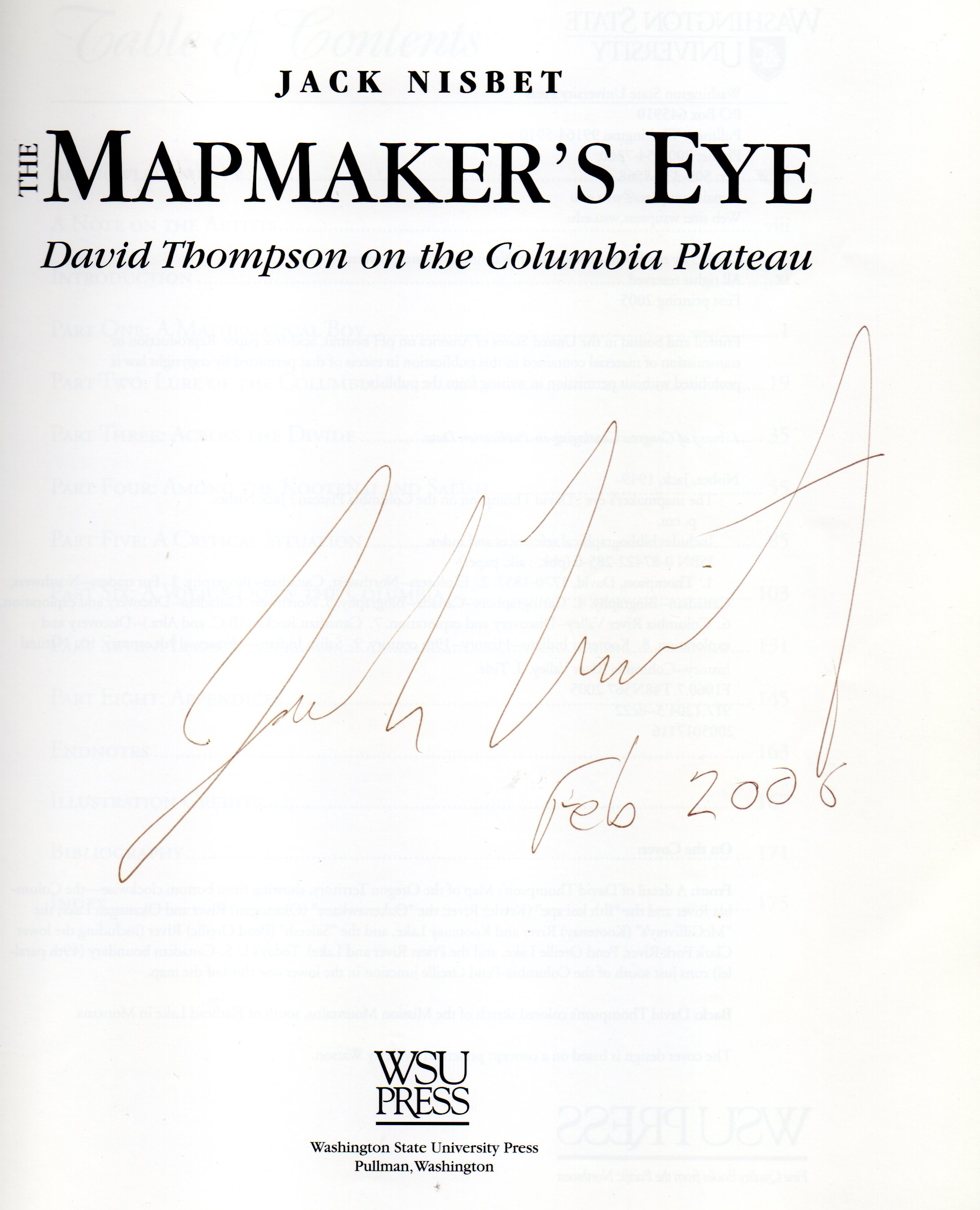 The Mapmaker's Eye, WSU Press