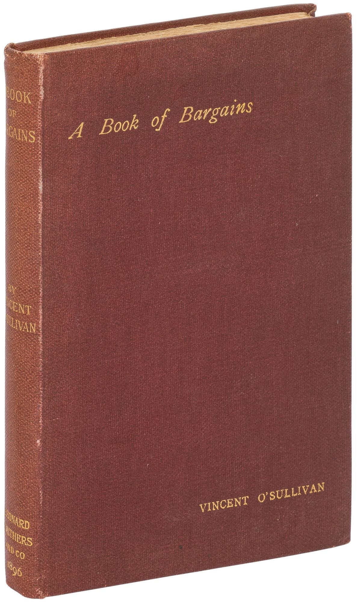 A Book of Bargains by (Aubrey Beardsley). O'SULLIVAN, Vincent Near