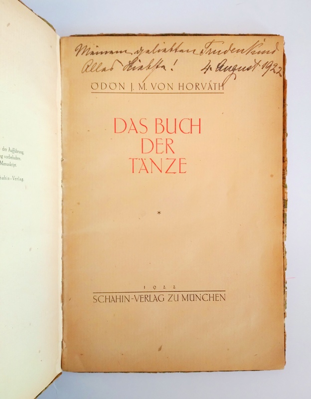 Das Buch der Tänze. - Horvath, Ödön von