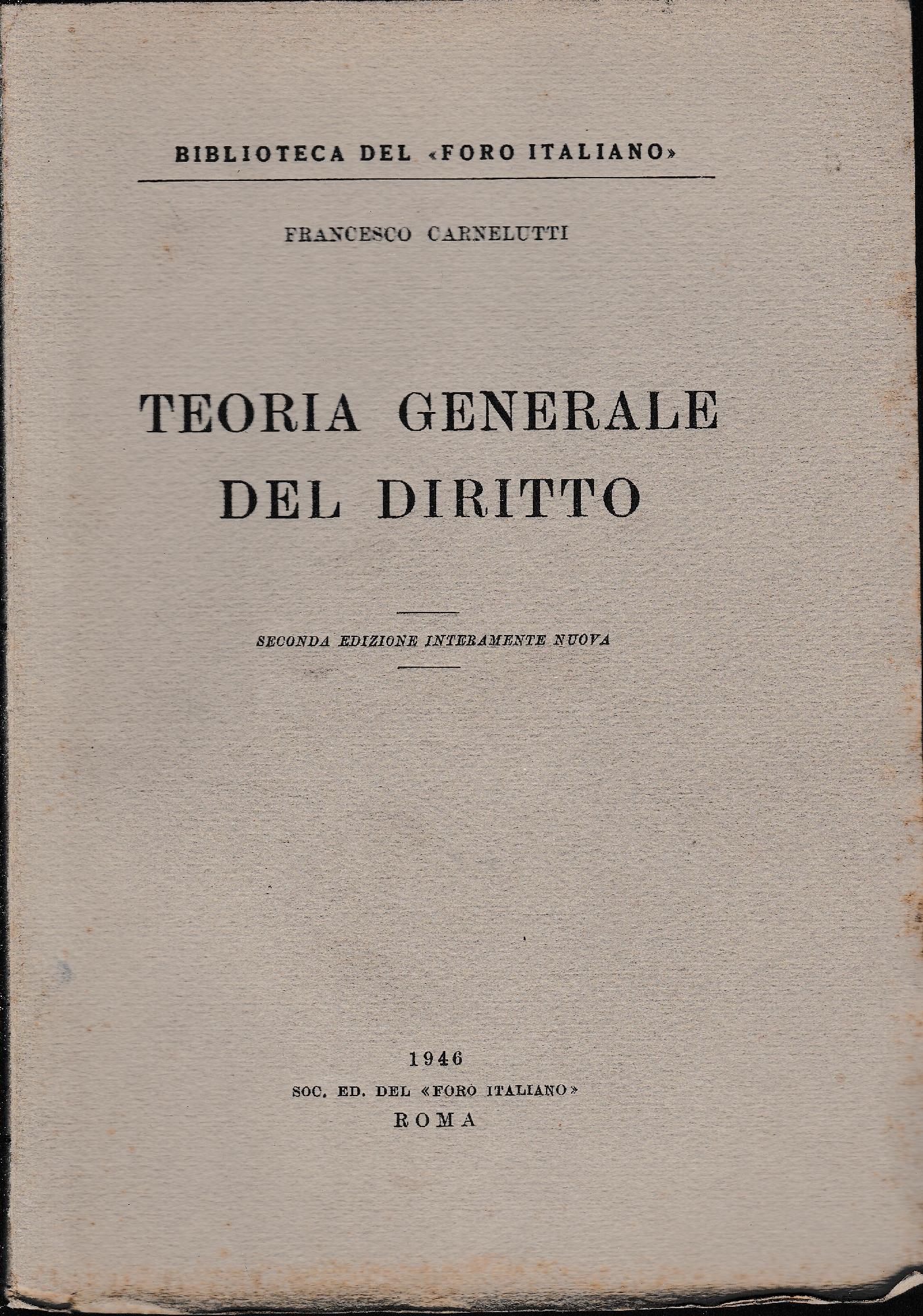 Abebooks Teoria generale del diritto