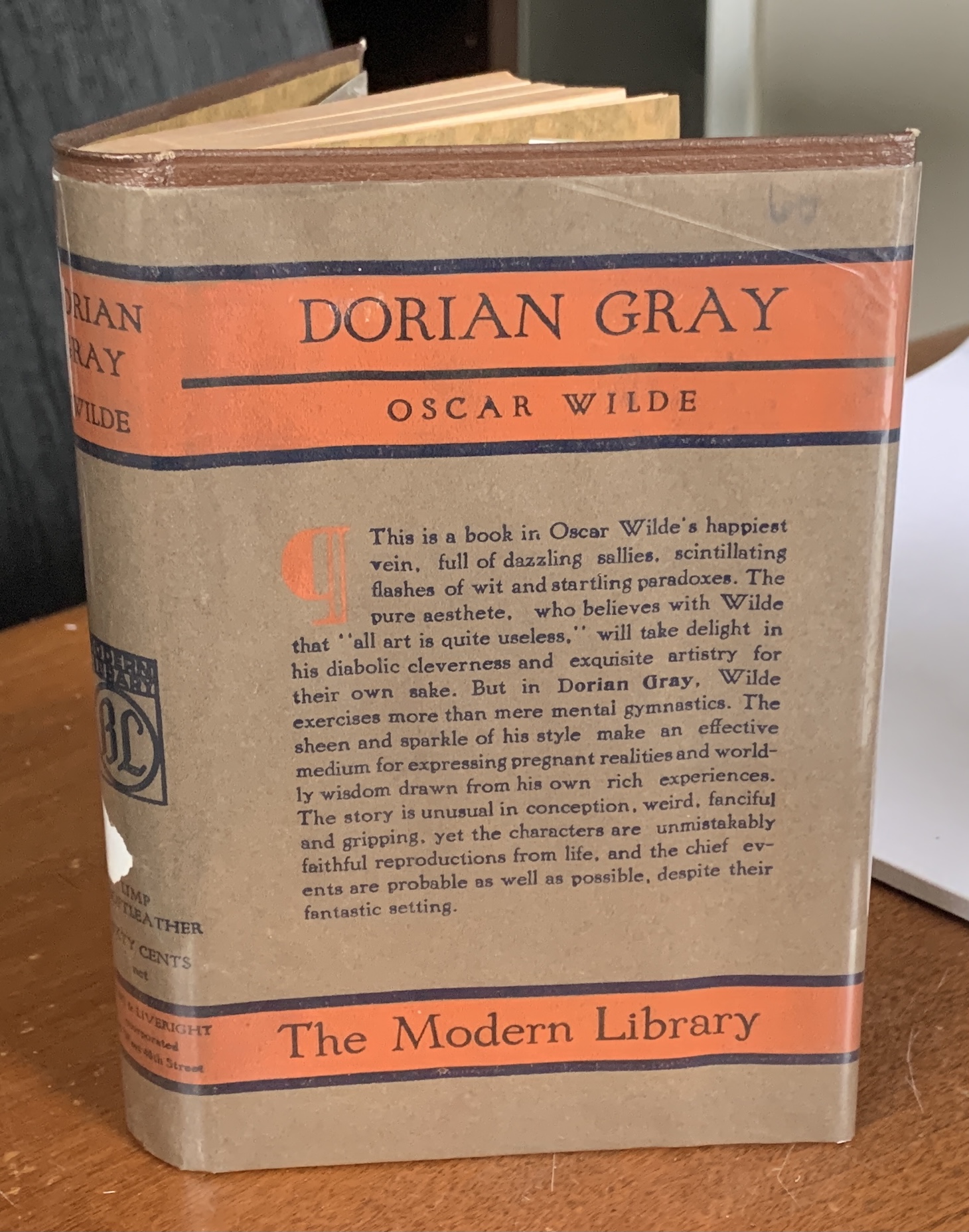 The Picture of Dorian Gray **THIS IS THE HOLY GRAIL FOR MODERN LIBRARY COLLECTORS. FIRST EDITION, FIRST PRINTING, FIRST EVER BOOK PUBLISHED BY THE MO