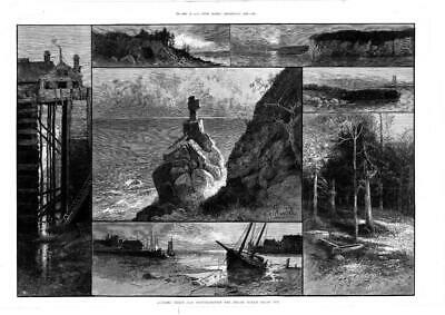 Antique Print 1884 CANADA Grand Manan Island & Passamaquoddy Bay 