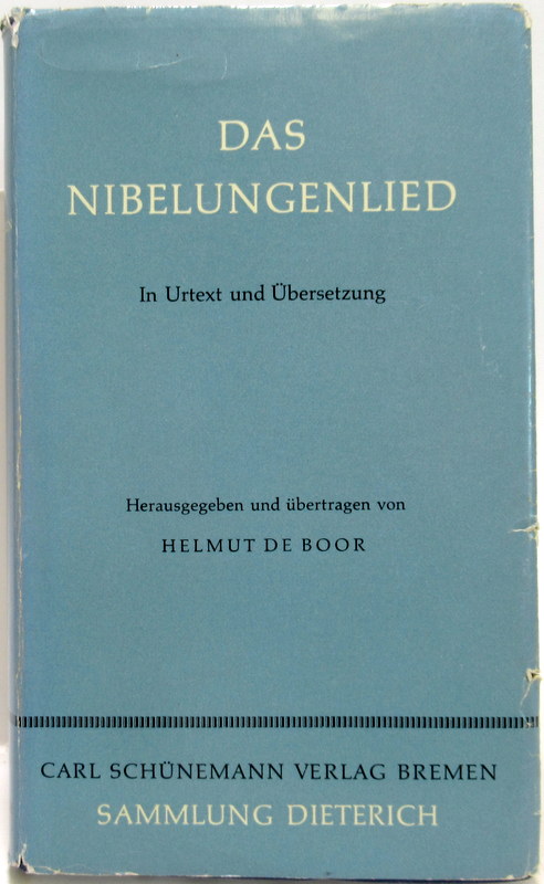 Das Nibelungenlied. Zweisprachige Ausgabe. - Boor, Helmut De (Hrsg.)