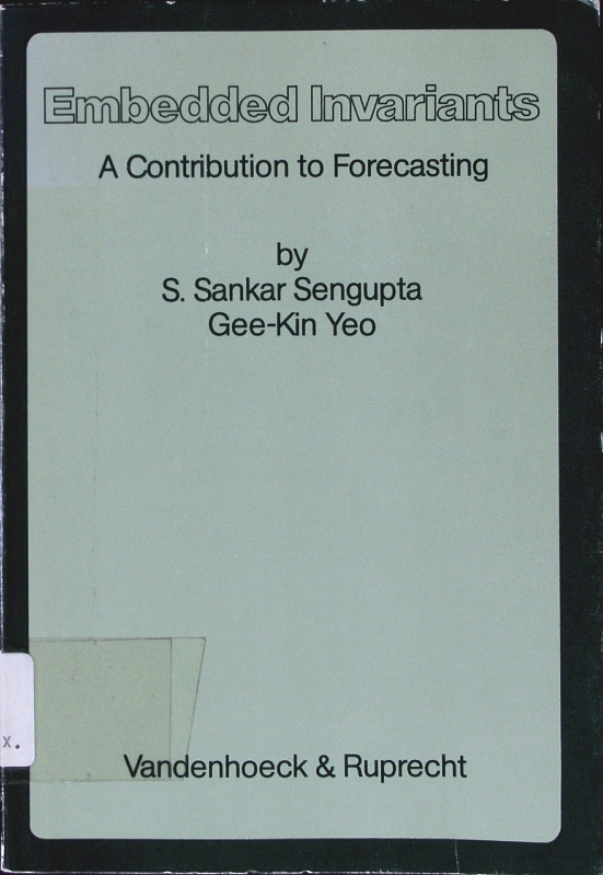 Embedded invariants. a contribution to forecasting. - Sengupta, S. Sankar