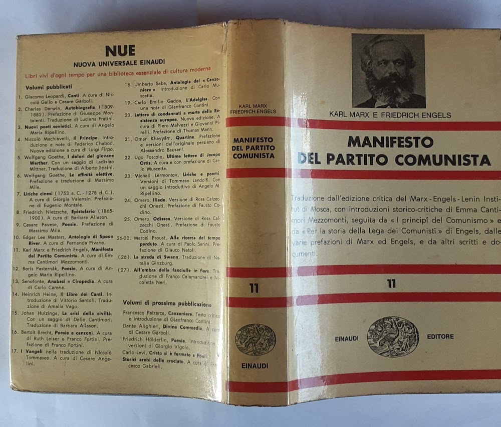 Manifesto del partito comunista by Karl Marx e Friedrich Engels: Mediocre  (Poor) brossura (1963) Seconda.