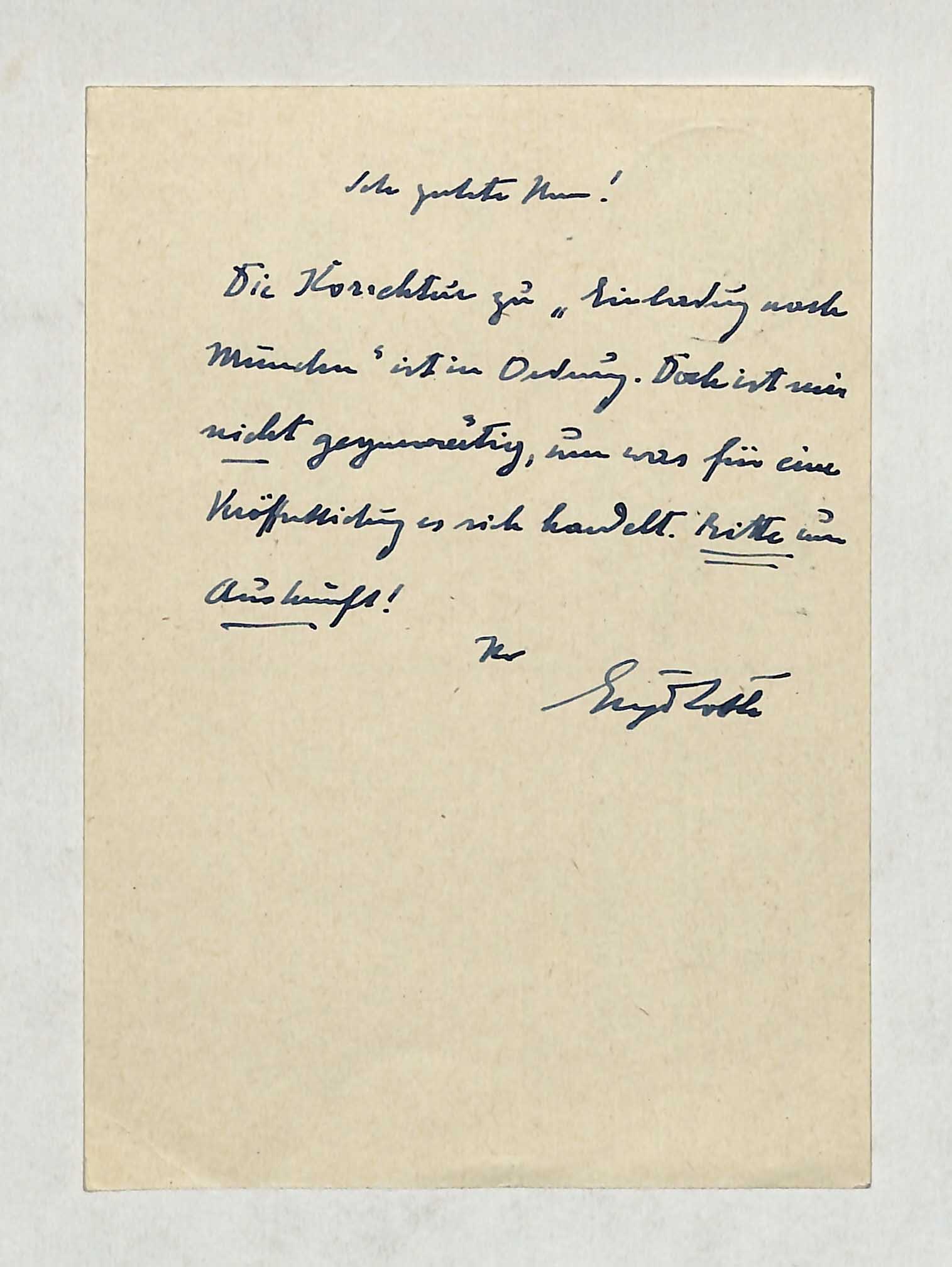 Eigenh. Postkarte mit U. von Roth, Eugen, Schriftsteller (18951976