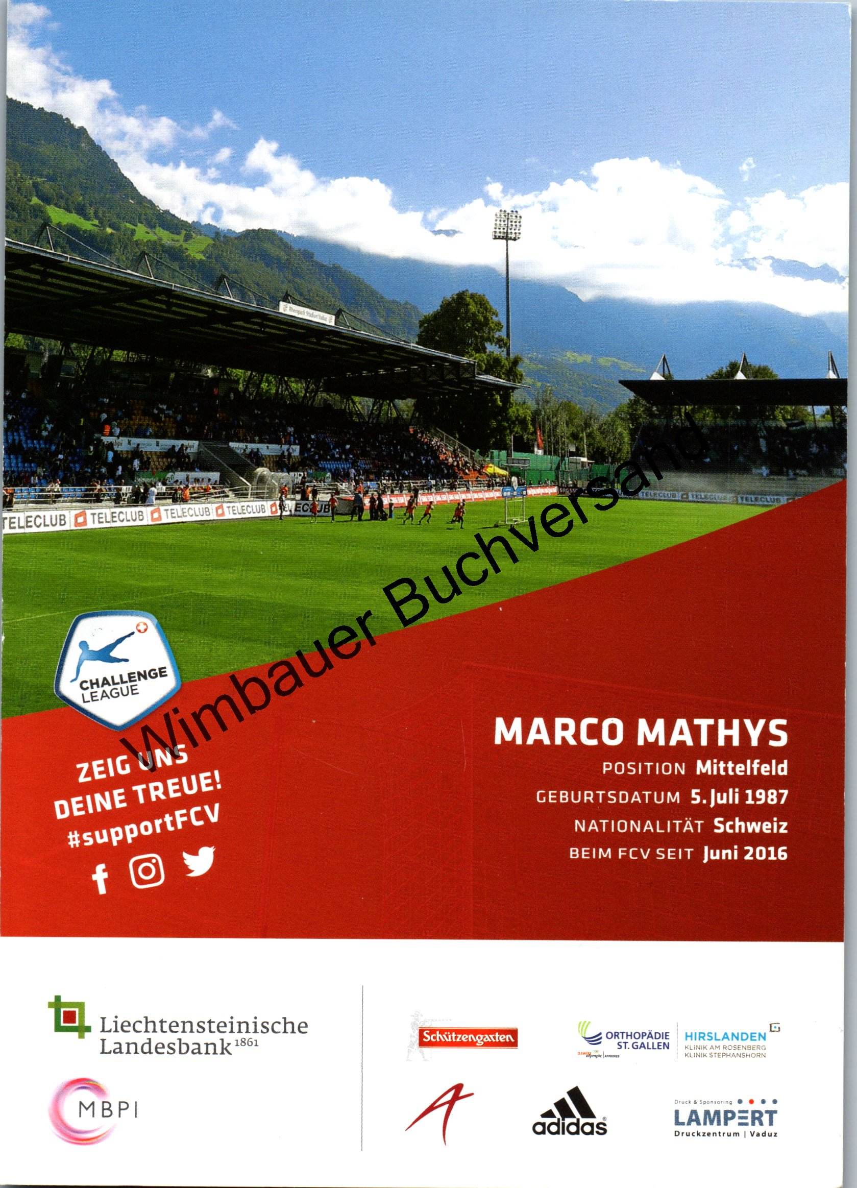 Original Autogramm Marco Mathys FC Vaduz Liechtenstein /// Autograph ...
