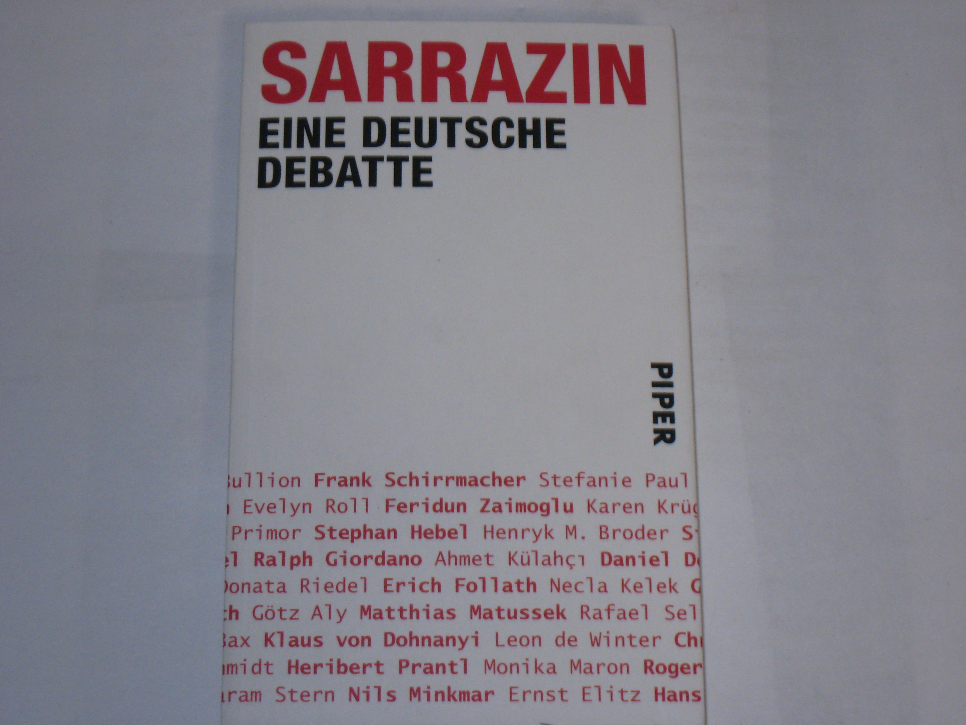 Sarrazin. Eine deutsche Debatte - Deutschlandstiftung Integration