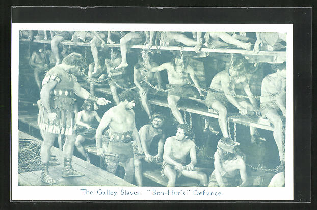 Ansichtskarte Ramon Novarro in einer Filmszene von Ben Hur -The Galley