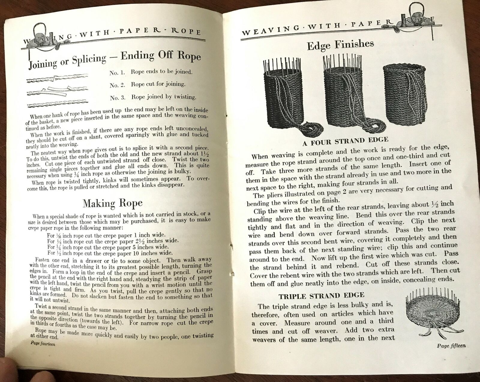 Weaving with paper rope deals