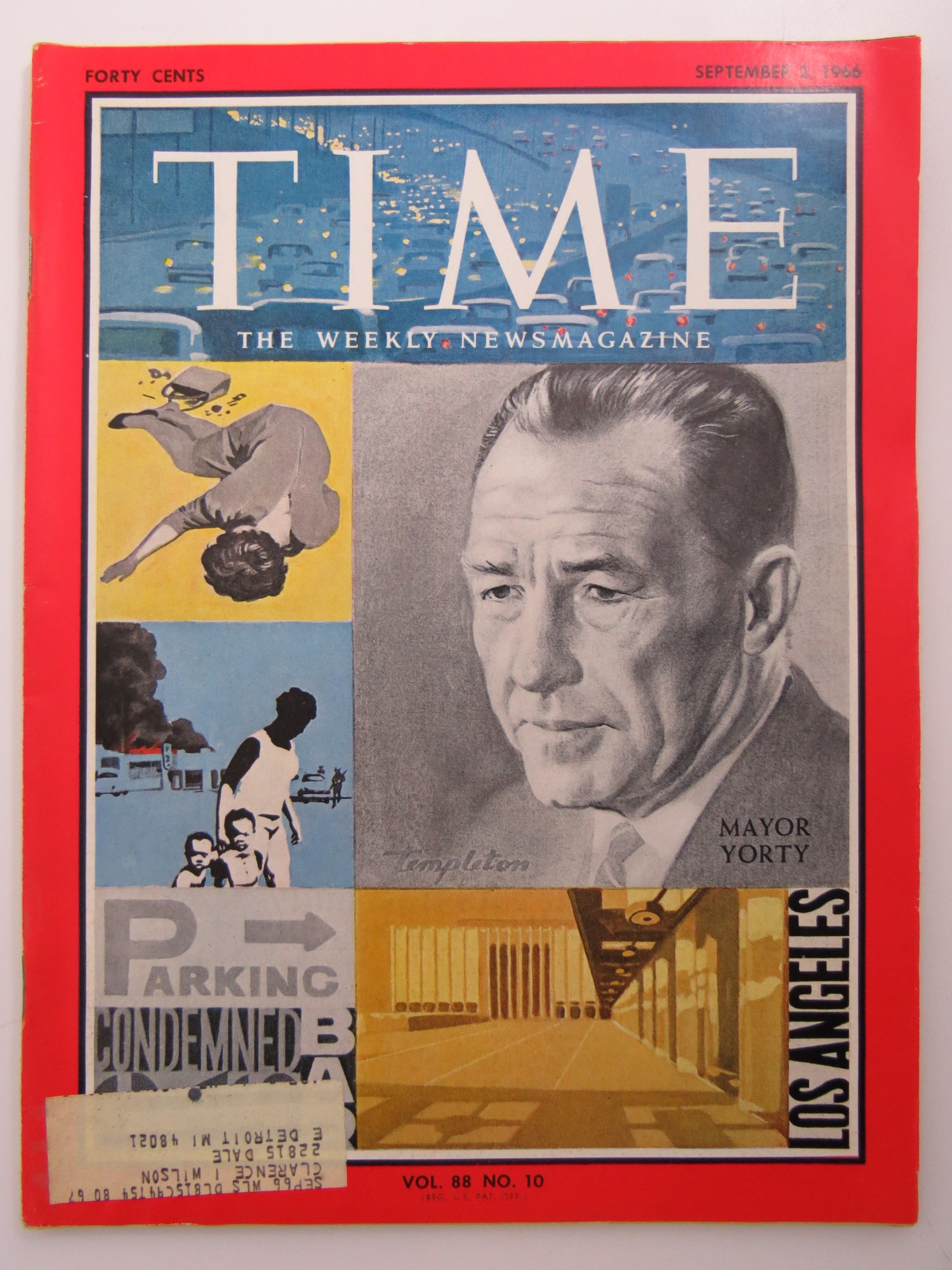 TIME MAGAZINE SEPTEMBER 2, 1966 (LOS ANGELES MAYOR YORTY ): (1966 ...