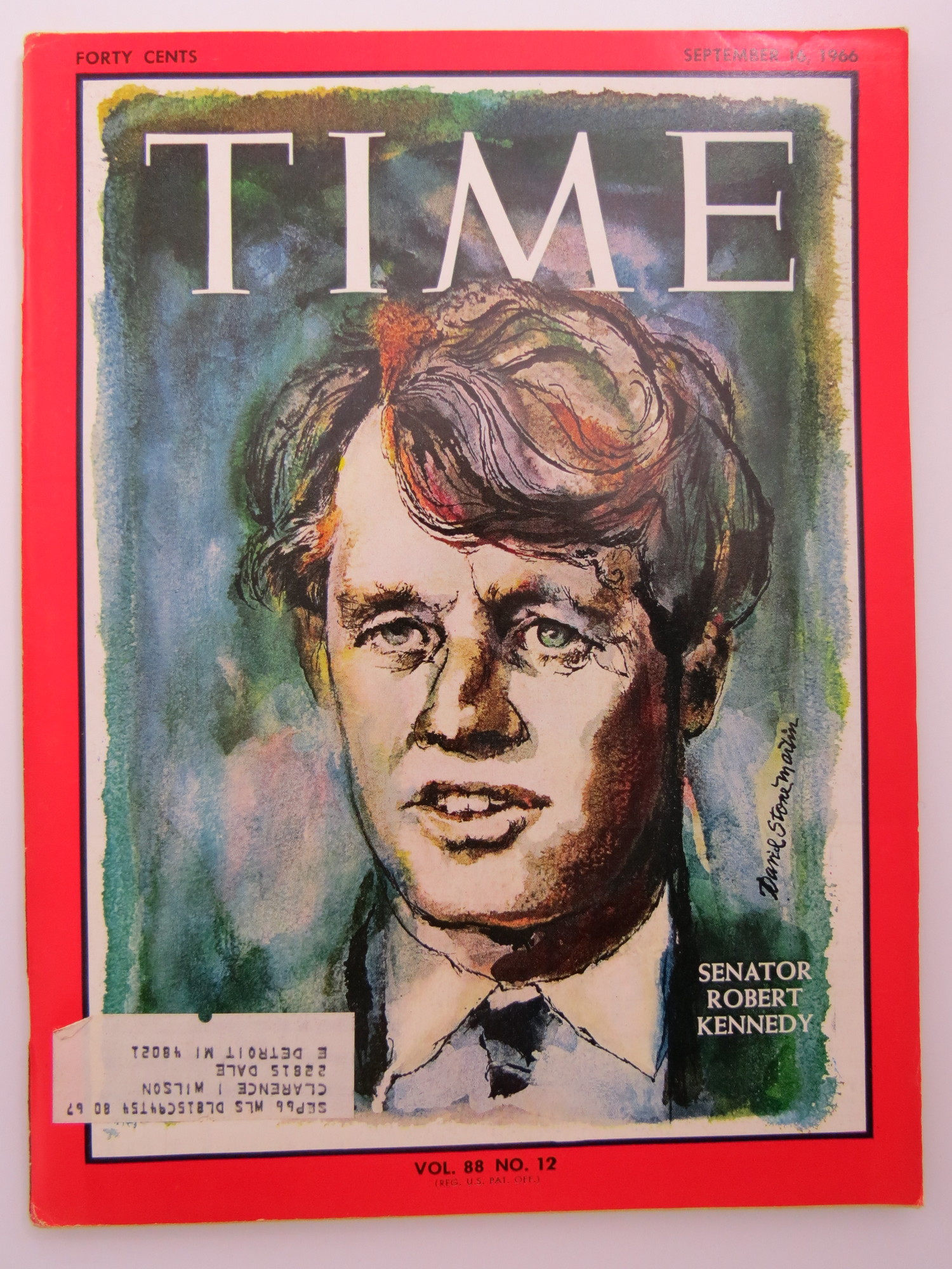 TIME MAGAZINE SEPTEMBER 16, 1966 (SENATOR ROBERT KENNEDY) (1966