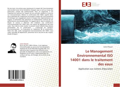 Le Management Environnemental ISO 14001 dans le traitement des eaux : Application aux stations d'épuration - Julien Poquet