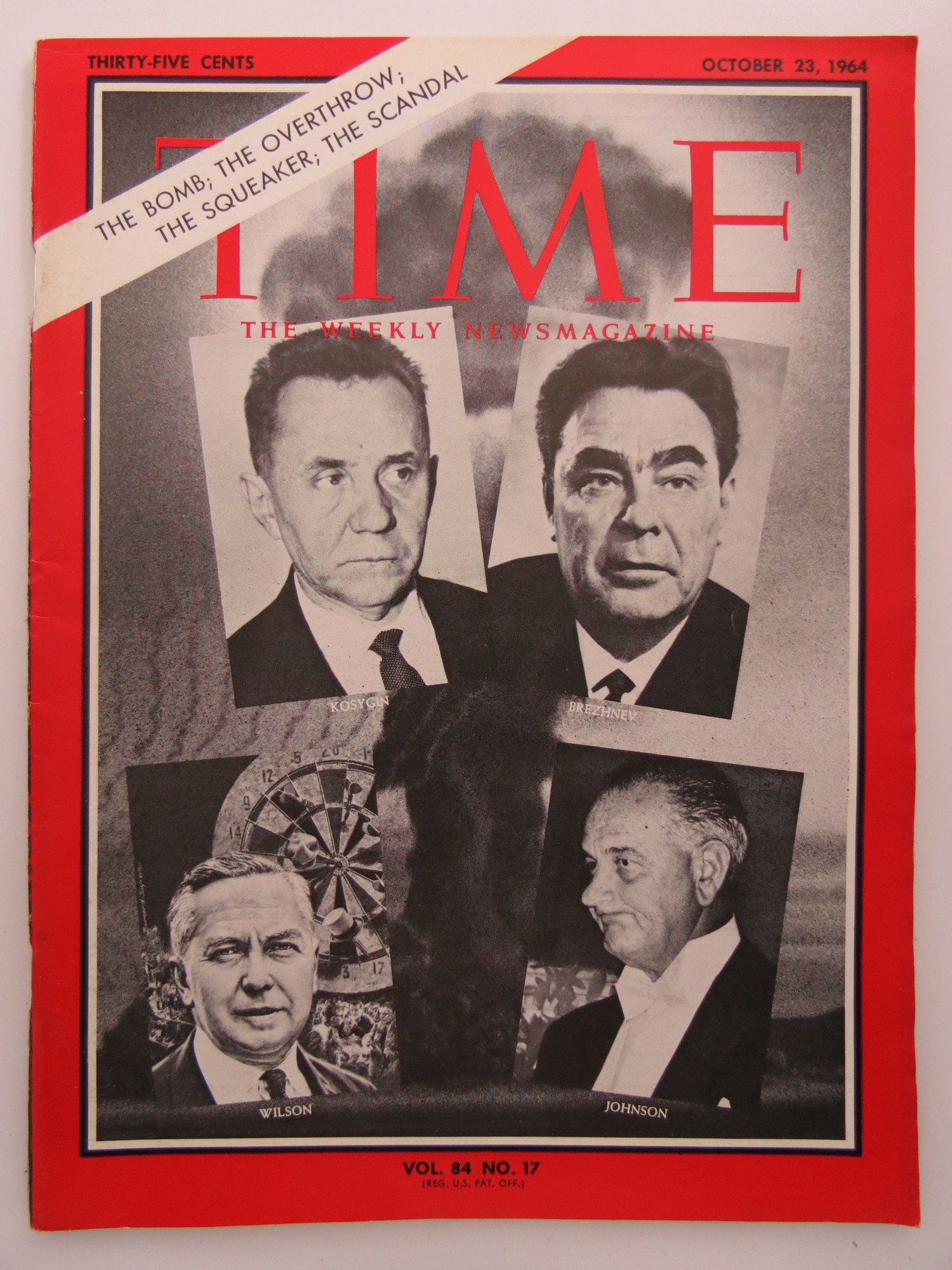 TIME MAGAZINE OCTOBER 23, 1964 (THE BOMB; THE OVERTHROW; THE SQEAKER ...