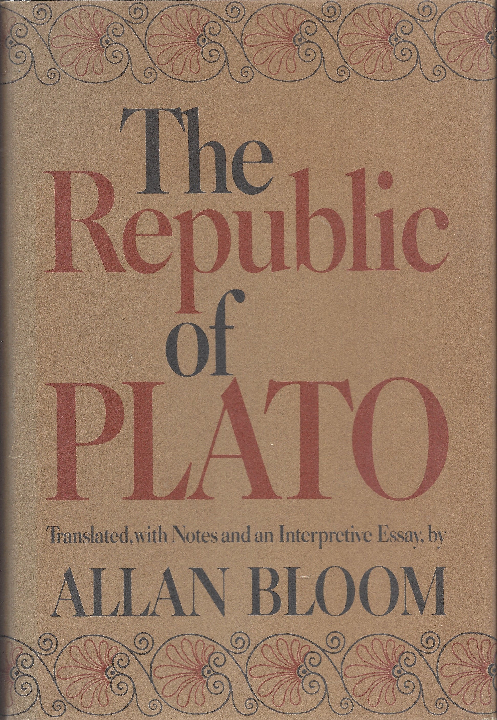 The Republic of Plato by Bloom, Alan D. Fine Hardcover (1968) 1st