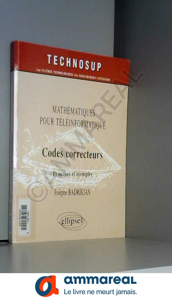 Codes correcteurs : Mathématiques pour téléinformatique - Josèphe Badrikian