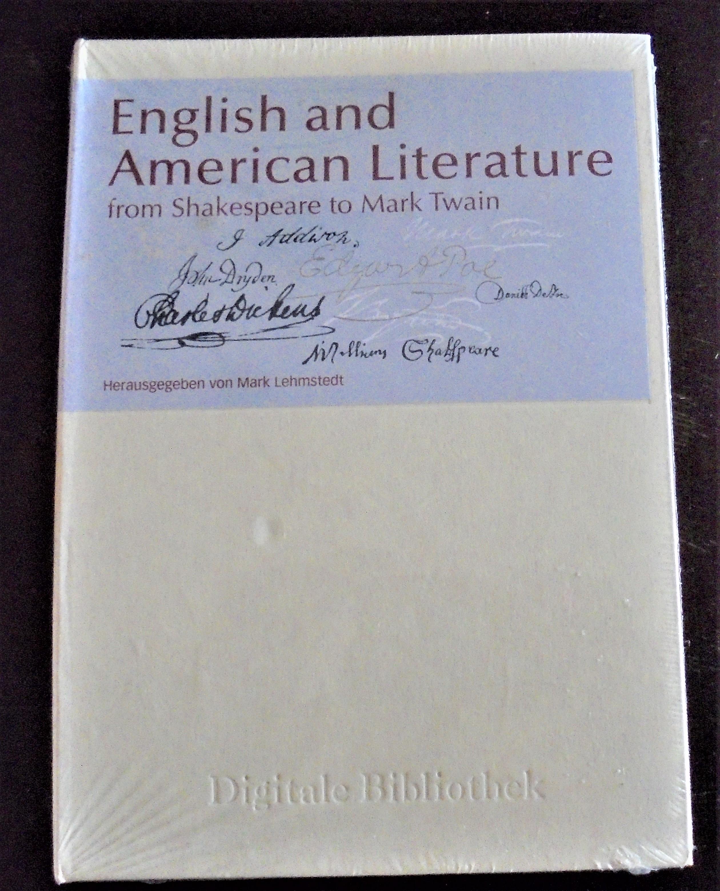 English and American Literature from Shakespeare to Mark Twain - Mark Lehmstedt [Hrsg.]