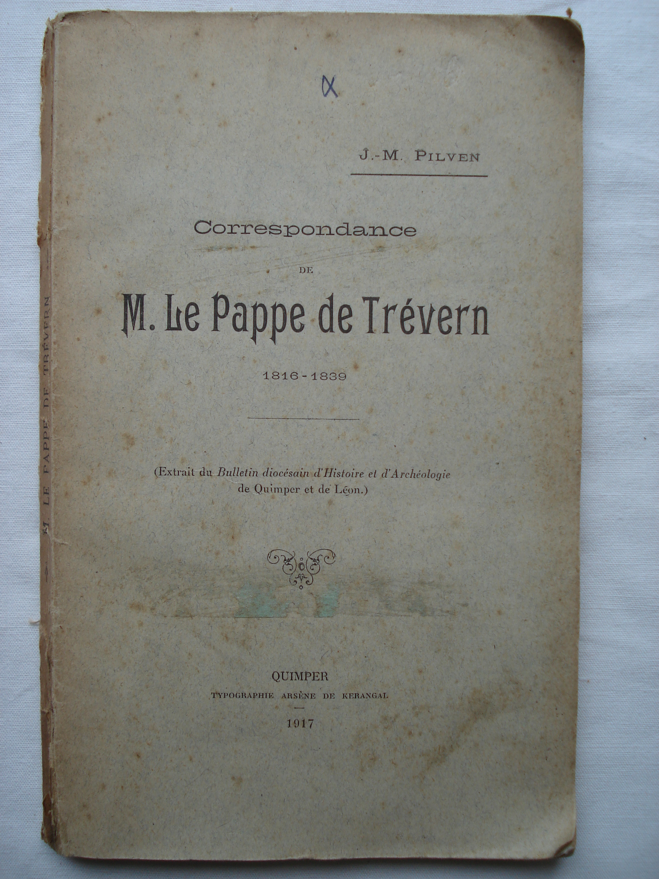 Correspondance M. Le Pappe de Trévern - 1816-1839 by Pilven: Assez
