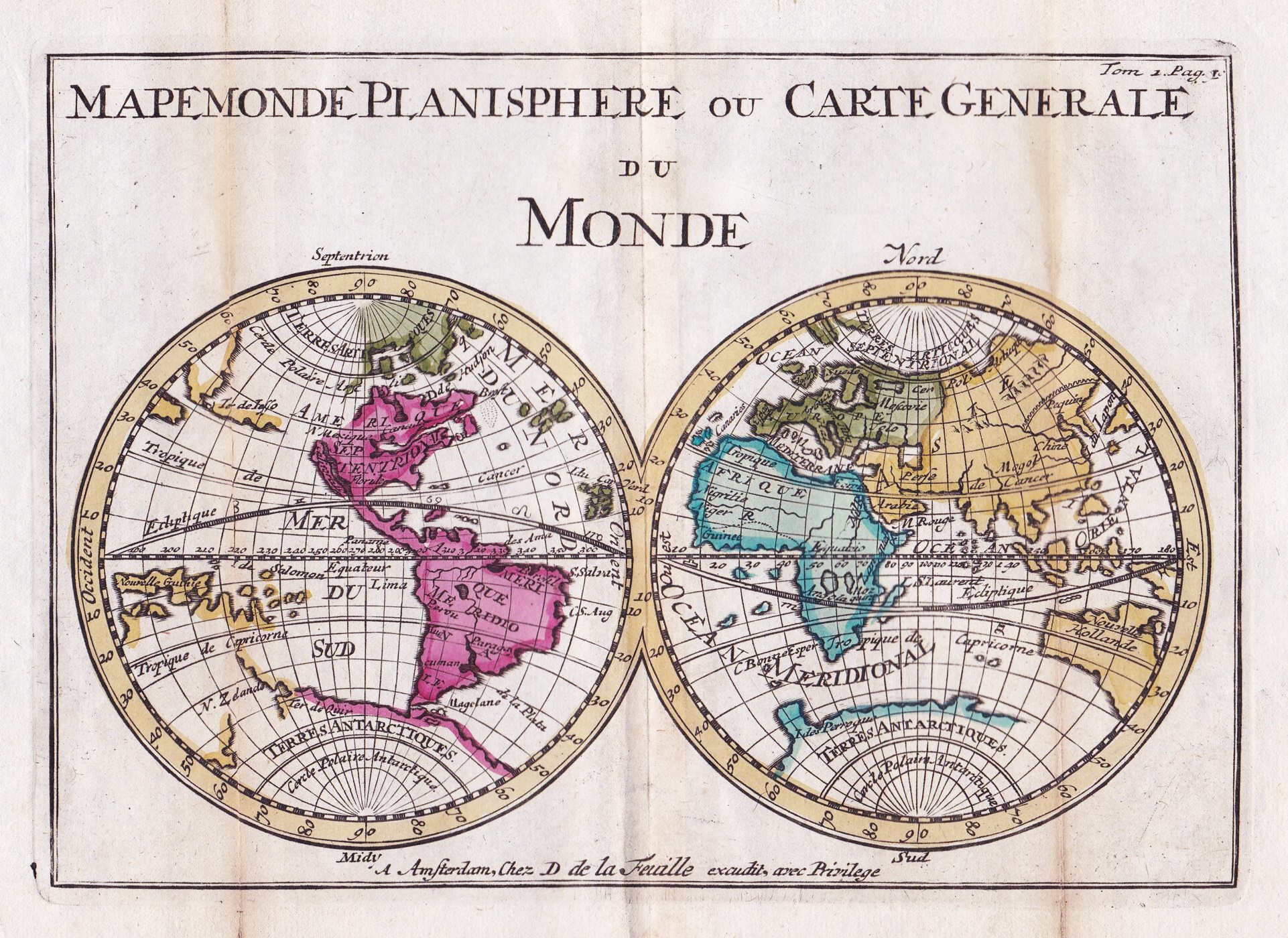 Planisphère du monde 1684 - Woodmap