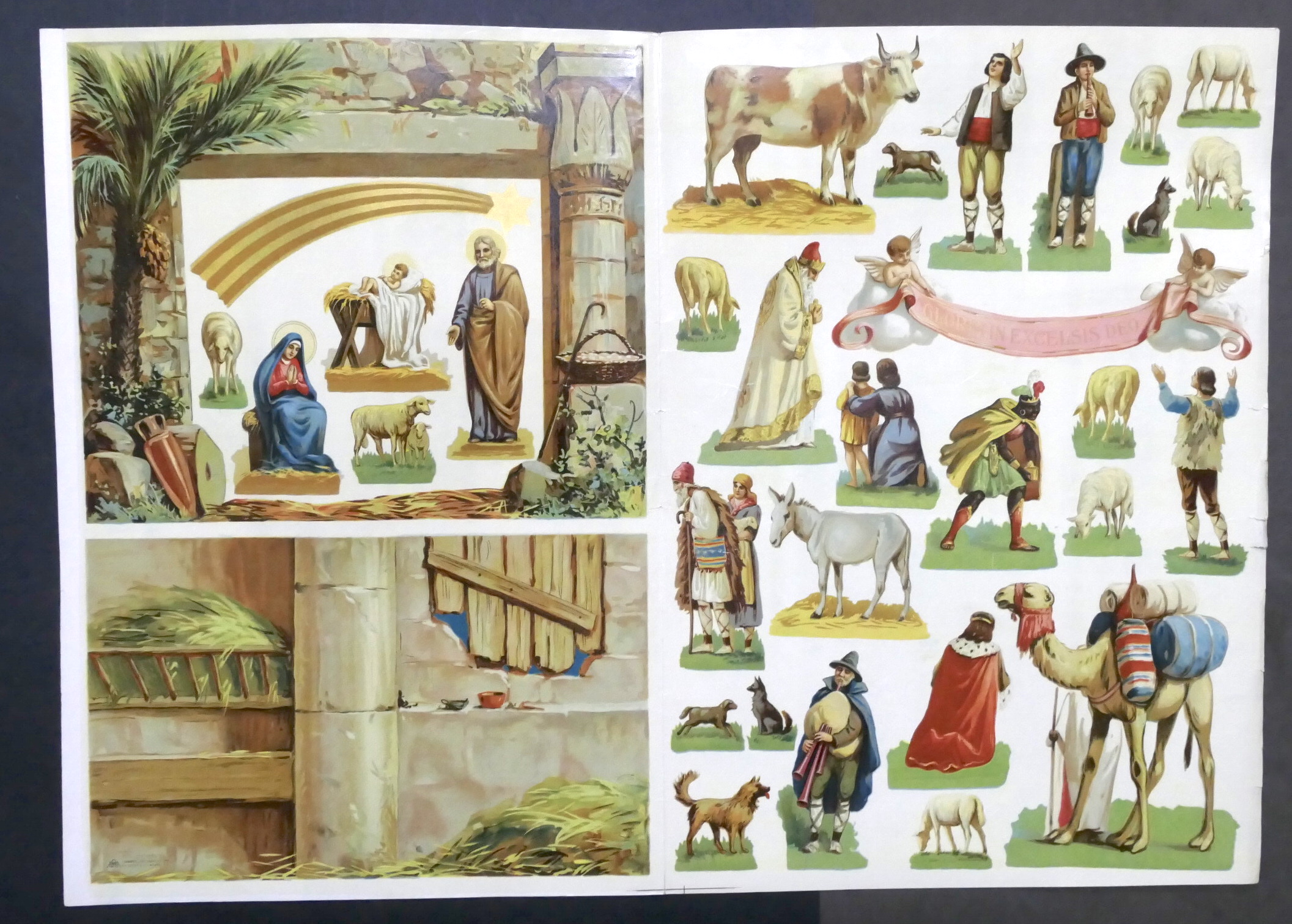 Presepe Di Carta Da Ritagliare Costruzioni carta da ritagliare - Presepe completo - anni '40: Buone