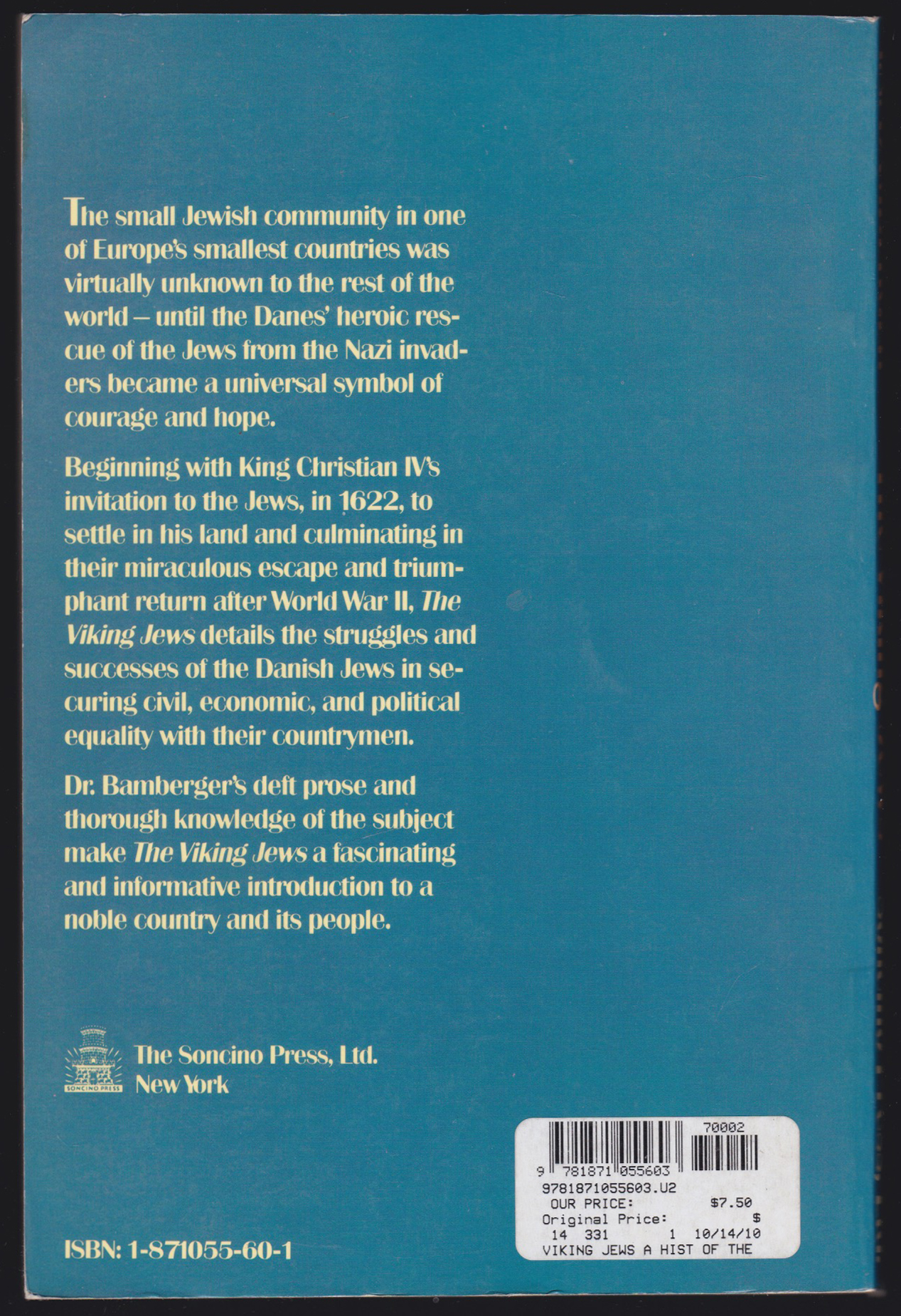 The Viking Jews: A History of the Jews of Denmark by Ib Nathan ...