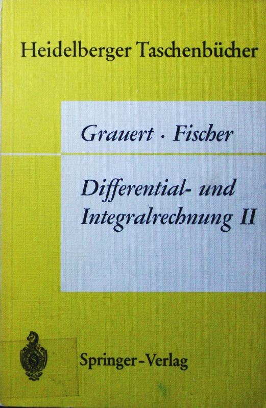 Differential- und Integralrechnung. - 2. Differentialrechnung in mehreren veränderlichen Differentialgleichungen.