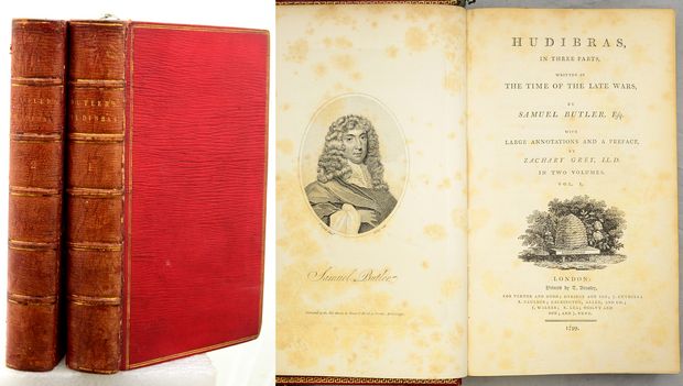 HUDIBRAS, In Three Parts, Written in the Time of the Late Wars. With Large Annotations and a Preface by Zachary Grey. - Butler, Samuel.