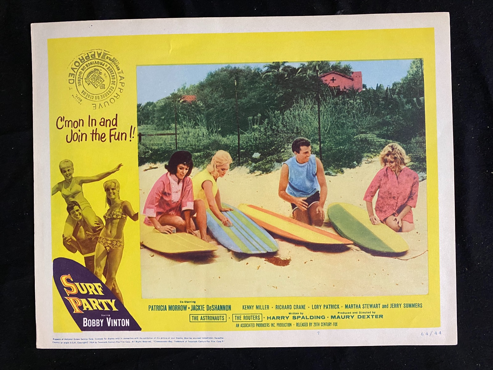 Surf Party 11 X14 Lobby Card 1964 Bobby Vinton 1964 Photograph Dta Collectibles