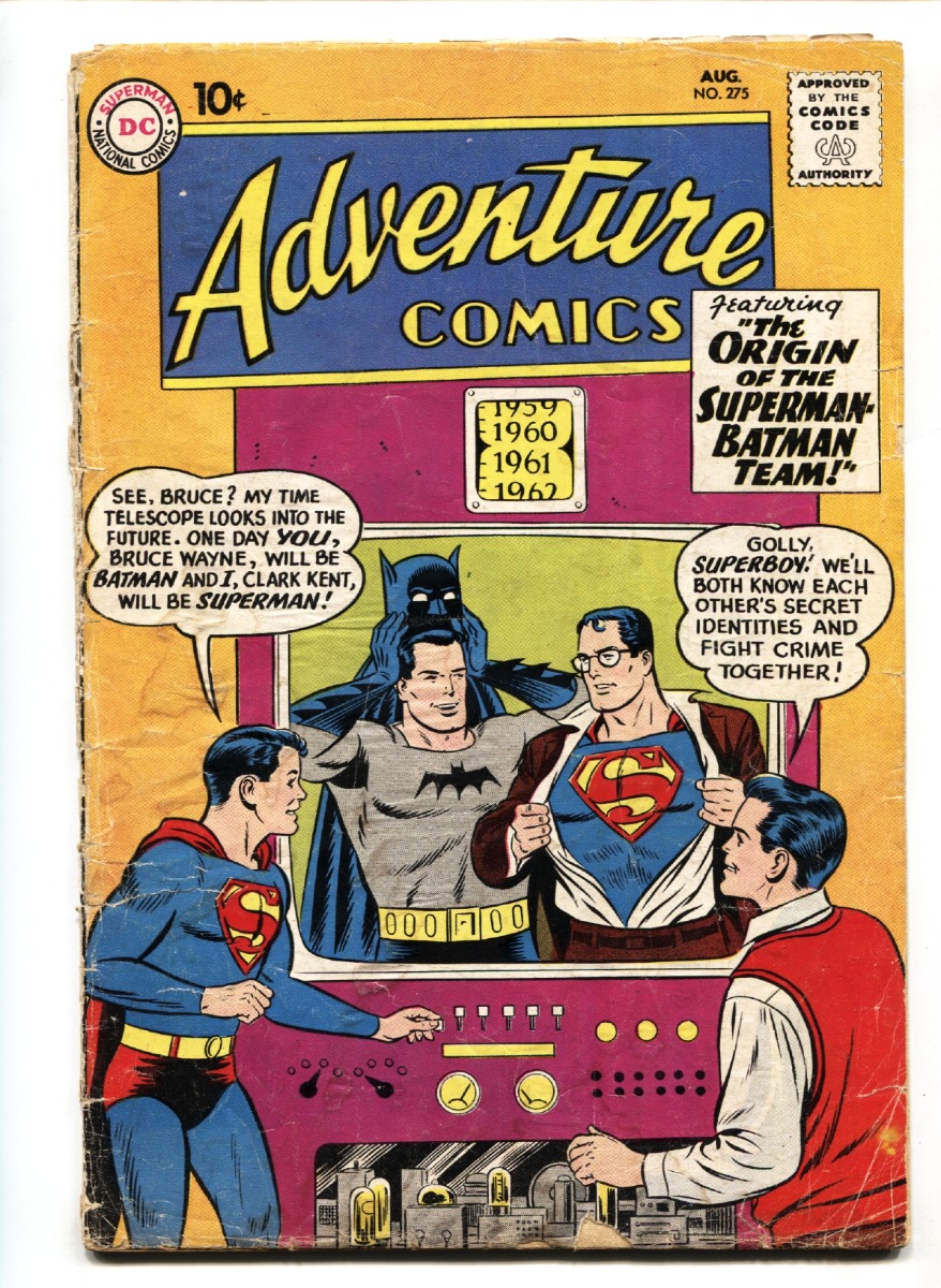 ADVENTURE COMICS #275 1960 SUPERMAN-BATMAN TEAM ORIGIN -good G: (1960) Comic  | DTA Collectibles
