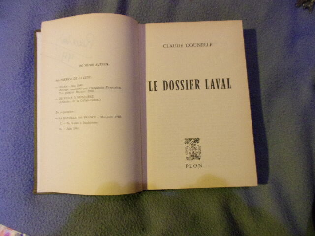Le dossier Laval by Claude Gounelle: (1969) | arobase livres