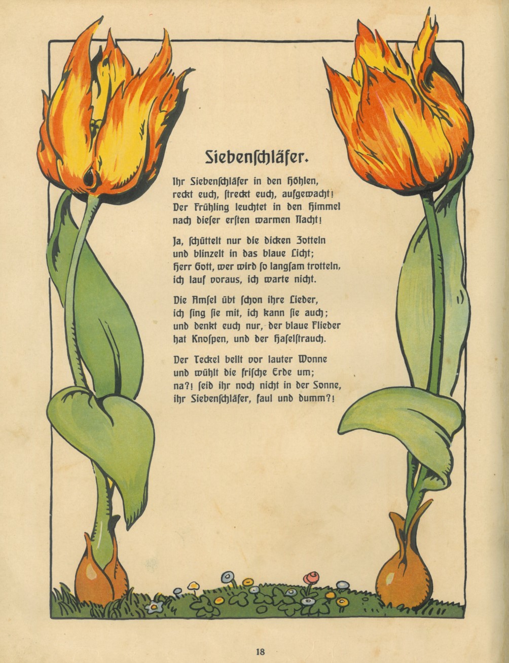 Auf der bunten Wiese. Kindergedichte. by Dehmel, Paula.: (1912