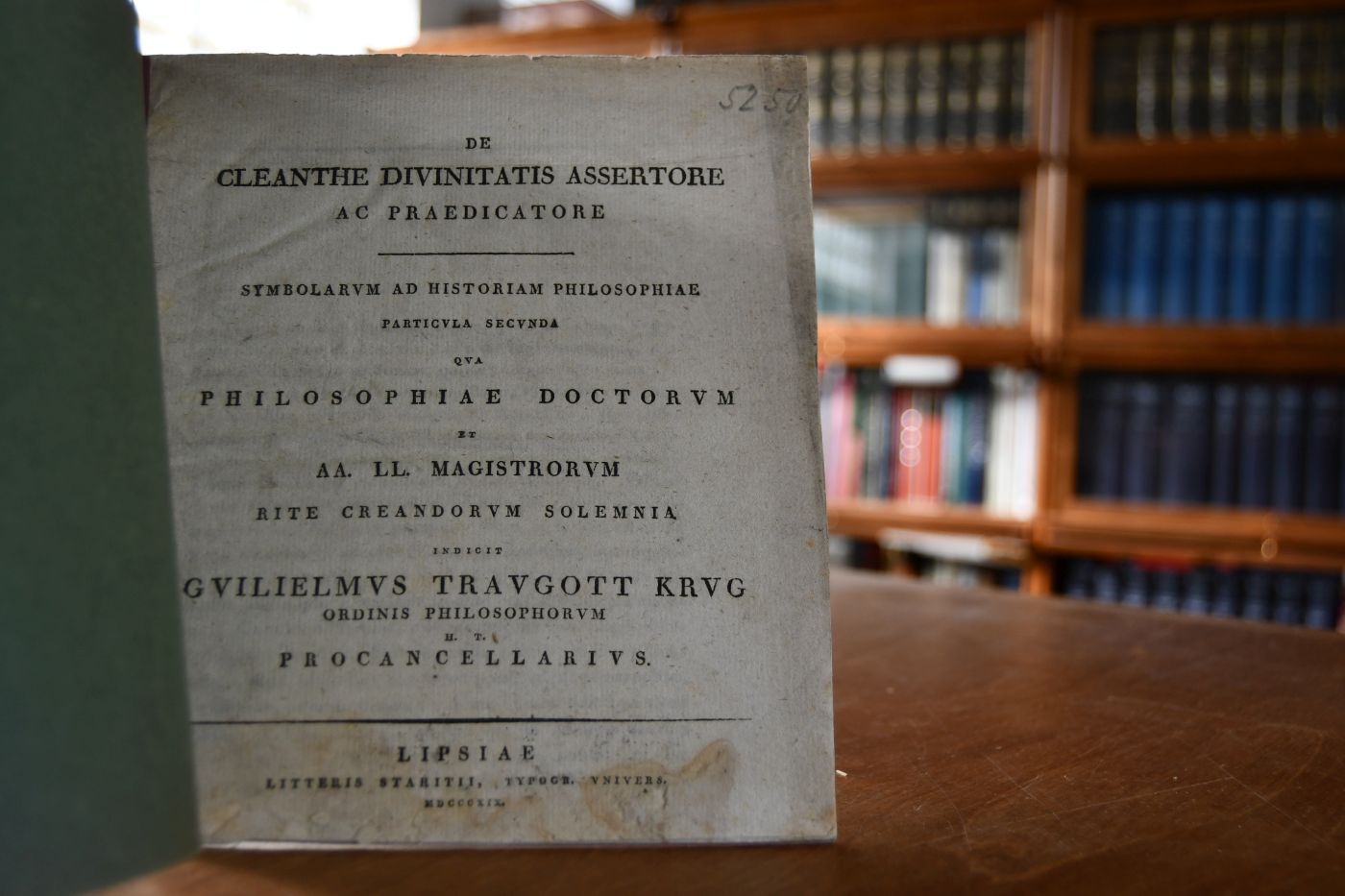 De cleanthe divinitatis assertore ac praedicatore. Symbolarum ad ...