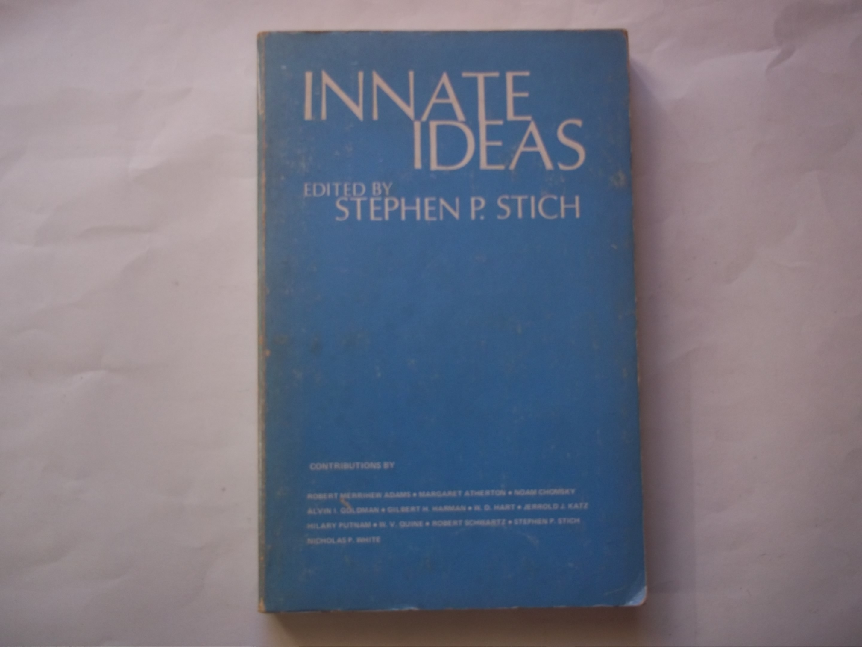 Innate Ideas (Topics in Philosophy, Vol 1) - Stich, Stephen P.