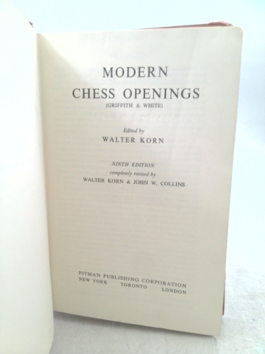 modern chess openings by walter korn modern chess openings by walter korn