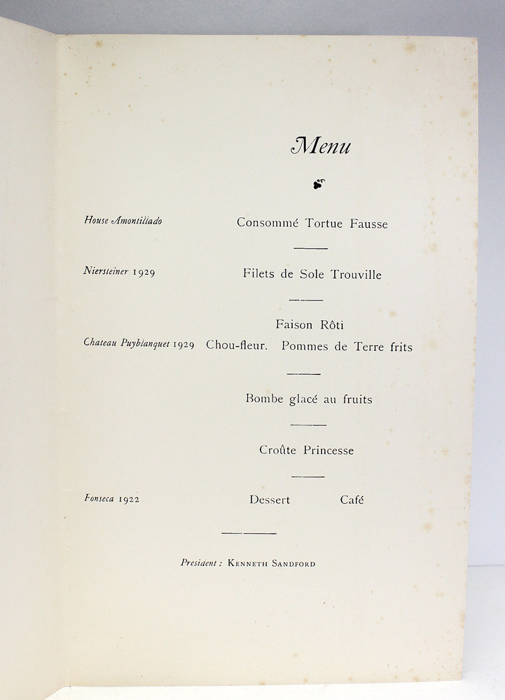 Annual Dinner Menu Annual Dinner Menu