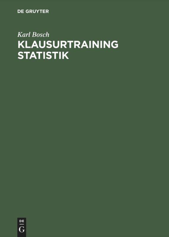 Klausurtraining Statistik - Bosch, Karl