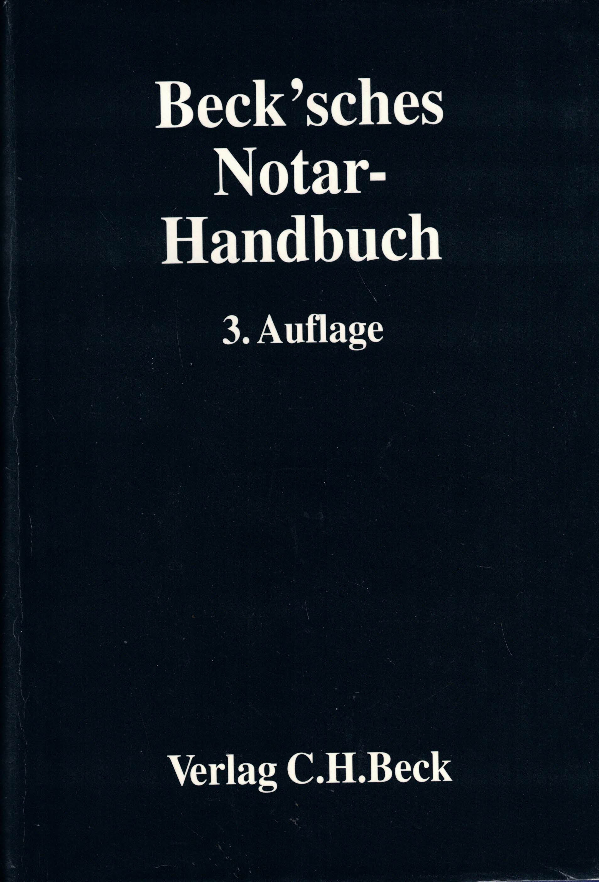 Beck'sches Notar-Handbuch - Brambring, Günter; Jerschke, Hans-Ulrich