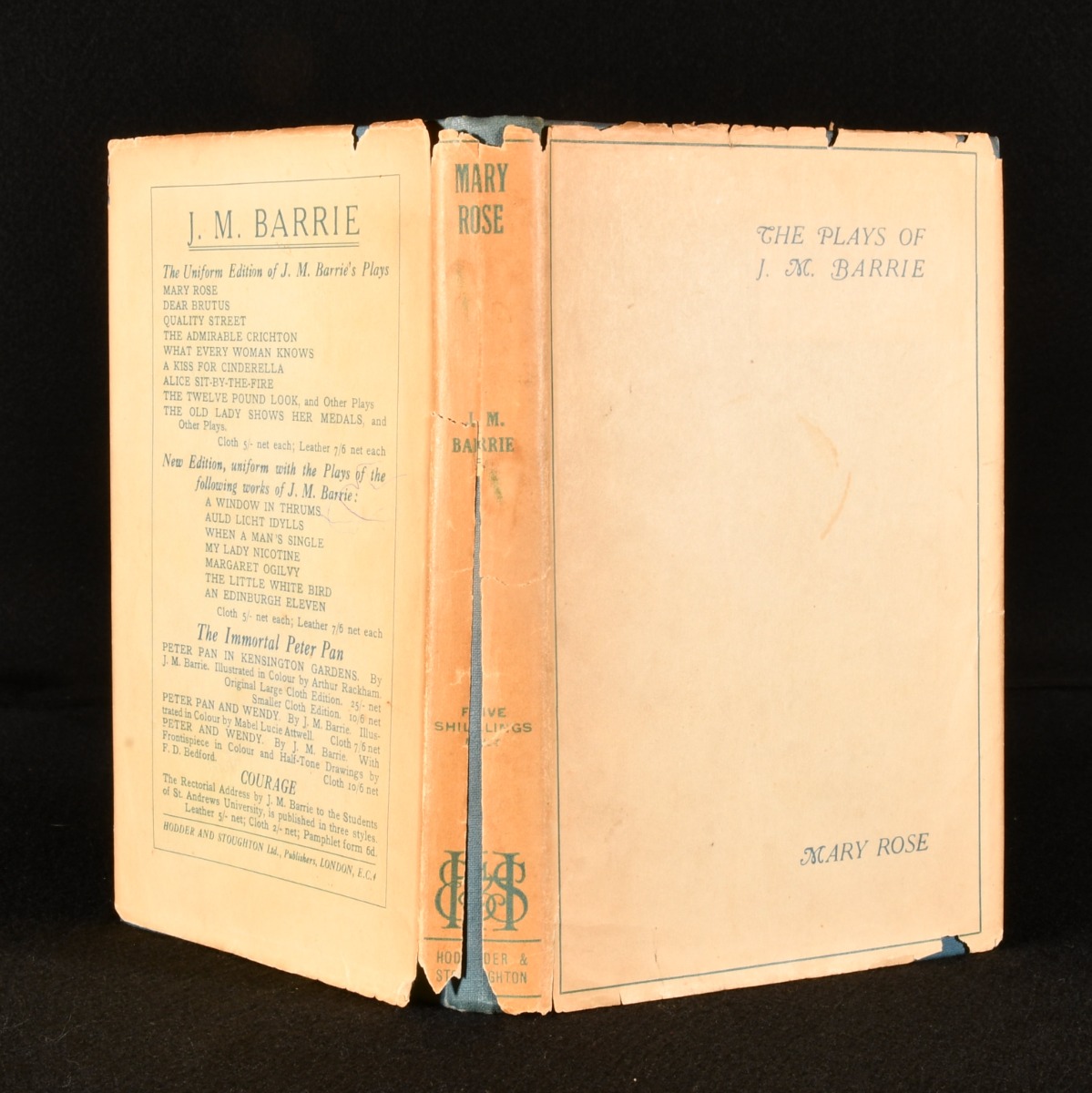 The Plays of J. M. Barrie Mary Rose par J. M. Barrie: Very Good Cloth ...