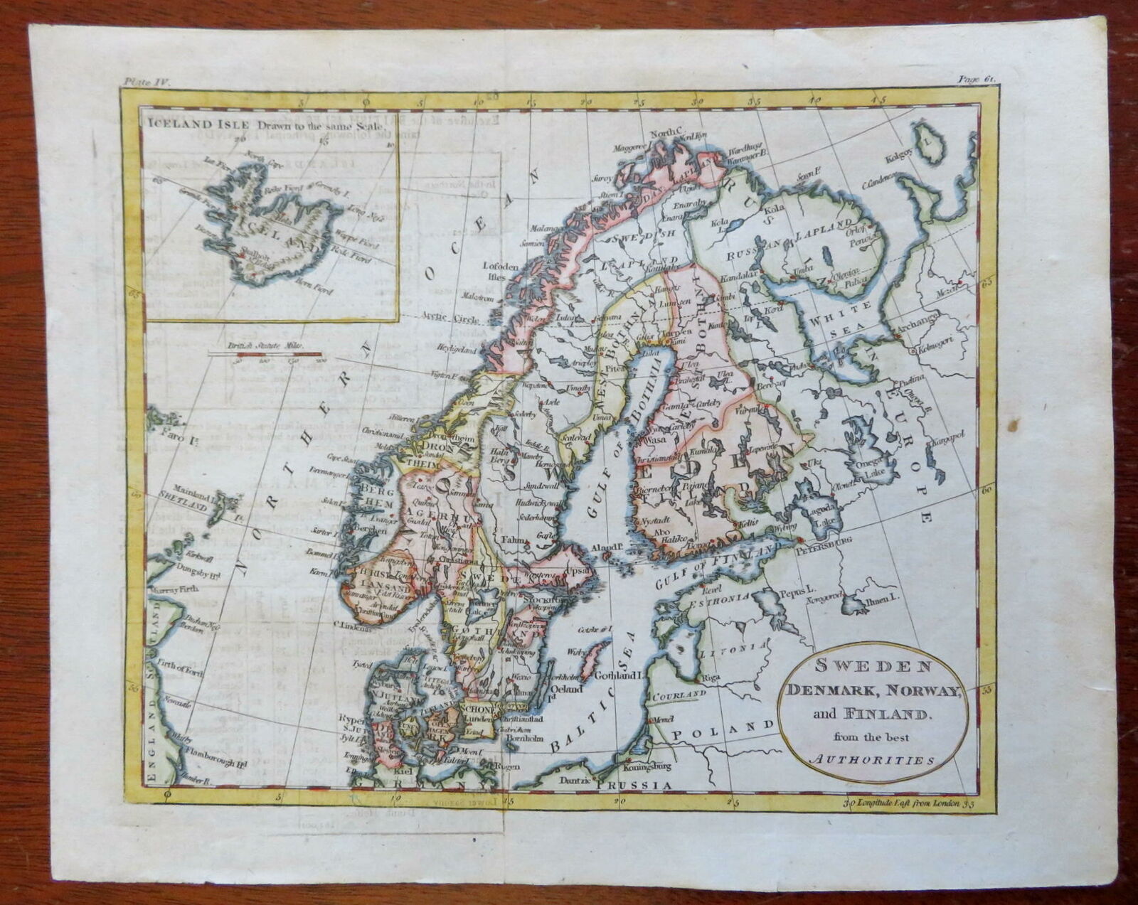 Scandinavia Denmark Sweden Norway Finland Iceland 1798 Kitchin Engraved Map 1798 Map Raremapsandbooks