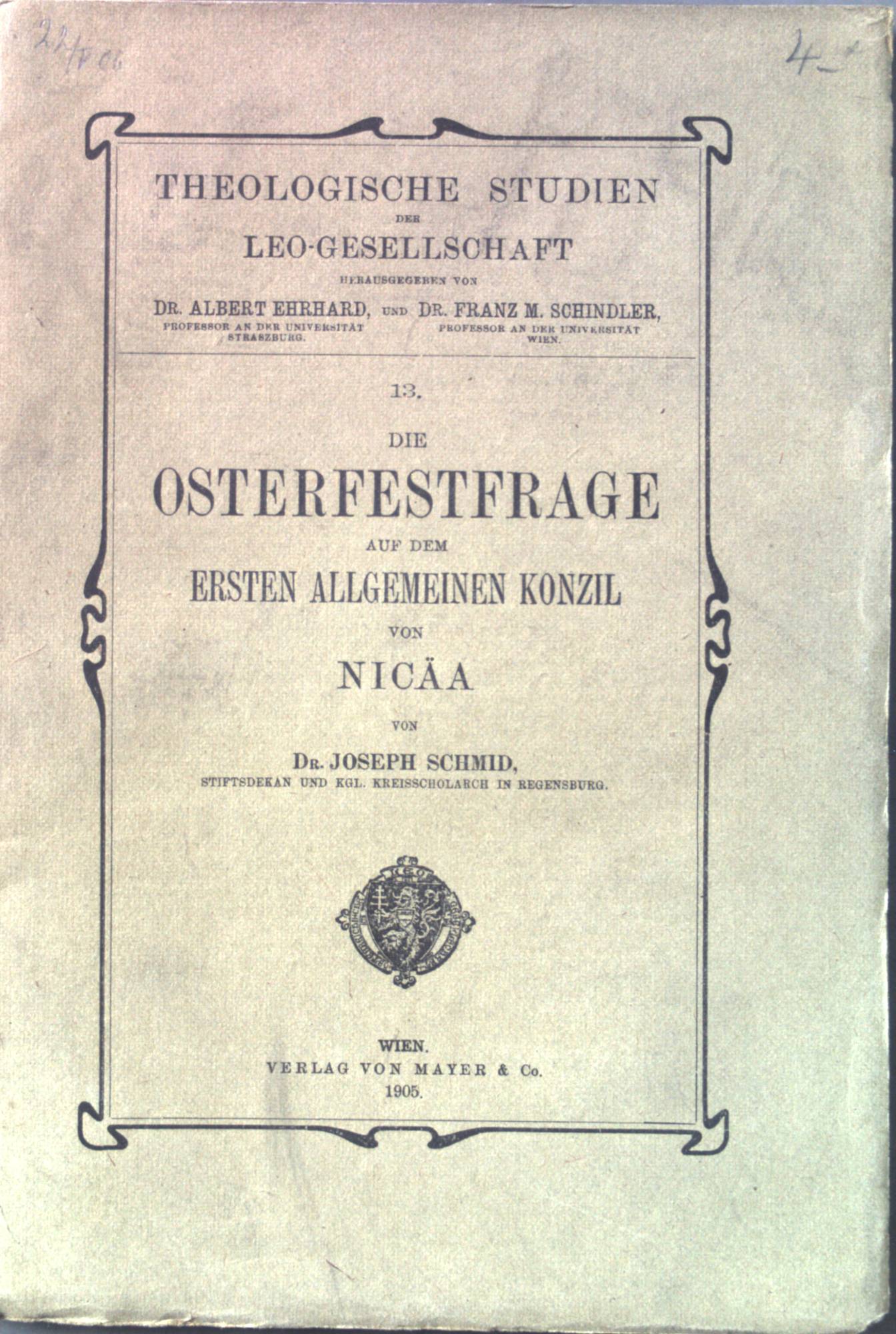 Die Osterfestfrage Auf Dem Ersten Allgemeinen Konzil Von Nica